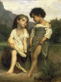 W.A.Bouguereau, Badende kleine Maedchen von klassik-art