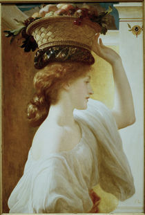F.Leighton, Maedchen mit Blumenkorb von klassik-art