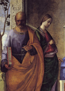 G.Bellini, Maria mit Kind & Hlgn., Det. von klassik art