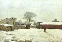 A.Sisley, Hof eines Landgutes im Schnee von AKG  Images