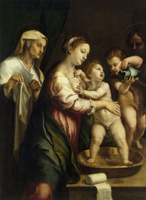 Giulio Romano, Madonna mit Waschschuessel von klassik art