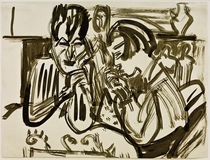 E.L.Kirchner, Paar am Tisch by klassik-art