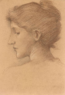 E.Burne Jones, Weiblicher Studienkopf by klassik art
