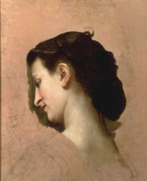 W.A.Bouguereau, Kopfstudie junge Frau by klassik art