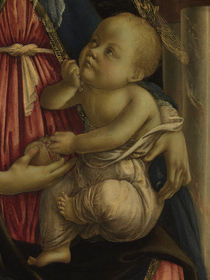 Botticelli, Madonna im Rosenhag, Det. by klassik-art