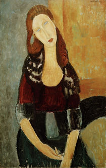 A.Modigliani, Jeanne Hebuterne, sitzend by klassik art