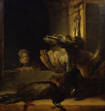 Rembrandt, Stillleben mit 2 toten Pfauen von klassik art