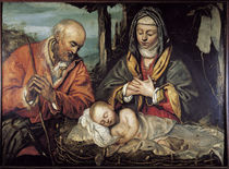 Tintoretto, Anbetung des Kindes by klassik art