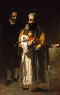 Die baertige Mutter / Gem.v.Ribera von klassik-art