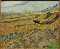 V.van Gogh, Acker mit pfluegendem Bauern by klassik art