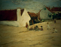 M.Liebermann, Spielende Kinder im Dorf von AKG  Images
