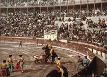 Stierkampf in Barcelona / Photochrom von klassik art
