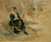 B.Morisot, Frau zieht Schlittschuhe an by klassik art