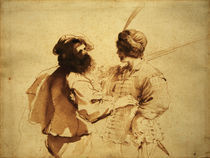Guercino, Junger Soldat mit Vater by klassik art