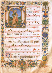 Notenhandschrift mit Initiale / 15.Jh. by klassik-art