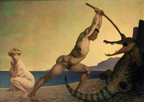 F.Valotton, Perseus den Drachen toetend von klassik-art
