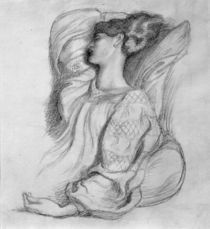 Jane Morris / Zchng. von Rossetti by klassik art