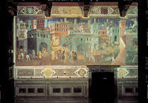 A.Lorenzetti, Buon governo, Stadtansicht von klassik art