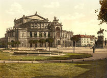 Dresden,Gesamtansicht Koenigl.Hoftheater by klassik art