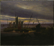 C.D.Friedrich, Schiffe im Hafen am Abend by klassik-art