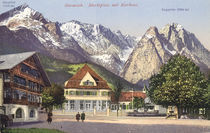 Garmisch, Marktplatz / Postkarte by klassik art