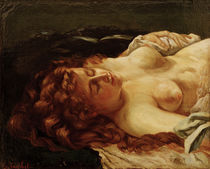 G.Courbet, Schlafende rothaarige Frau von klassik-art