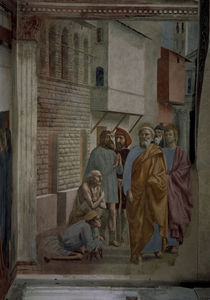 Masaccio, Petrus heilt mit Schatten von klassik-art