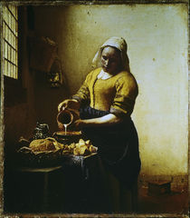 Vermeer, Dienstmagd mit Milchkrug von klassik art