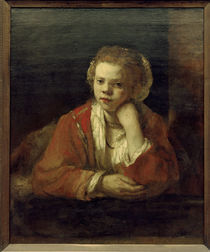 Rembrandt, Maedchen am Fenster von klassik art