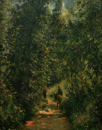 C.Pissarro, Weg unter Baeumen, Sommer by klassik art