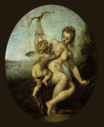 Antoine Watteau, Venus entwaffnet Amor by AKG  Images