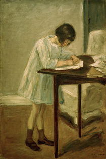 Max Liebermann, Enkelin beim Schreiben by klassik-art