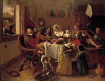 Jan Steen/Die froehliche Familie/1668 von klassik art