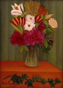 H.Rousseau, Blumenstrauss mit Efeuzweig von klassik-art