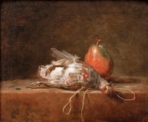 J.B.S.Chardin, Rebhuhn mit Birne von klassik-art