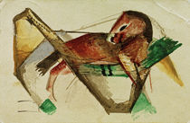 Franz Marc, Pferdchen in Kaltrosa by klassik art