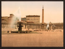Rom, Petersplatz, Obelisk / Photochrom by klassik-art