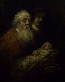Rembrandt, Simeon mit Jesusknabe by klassik art