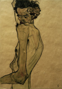 Egon Schiele, Selbstbildnis von klassik art