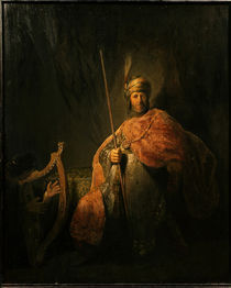 Rembrandt, David vor Saul die Harfe sp. by klassik-art