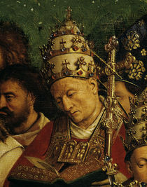 Jan v.Eyck, Genter Altar: Papst (Detail) von klassik-art