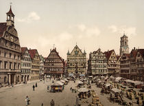 Stuttgart, Marktplatz um 1895 von klassik-art