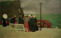 F.Vallotton, Strandpromenade von Etretat von klassik art