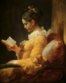 Jean Honore Fragonard, Lesendes Maedchen von klassik art