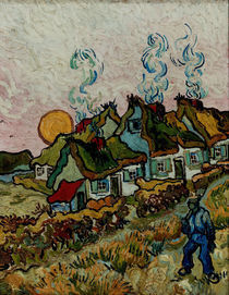 V.van Gogh, Bauernhaeuser bei Sonnenunter by klassik art