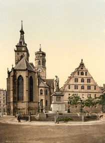 Stuttgart, Stiftskirche / Photochrom von AKG  Images