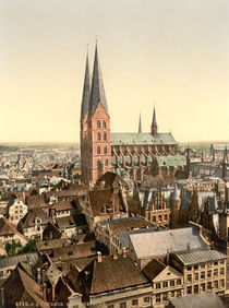 Luebeck, Marienkirche / Photochrom by klassik art
