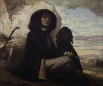 Gustave Courbet, Selbstbildnis m.Hund by klassik art