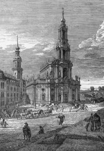 Dresden, Hofkirche / Rad.v.Bellotto by klassik art