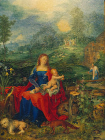 J.Brueghel d.Ae., Maria mit vielen Tieren by klassik-art